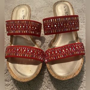 Coach and four wedge sandals EUC